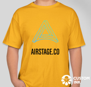 Airstage золотая футболка