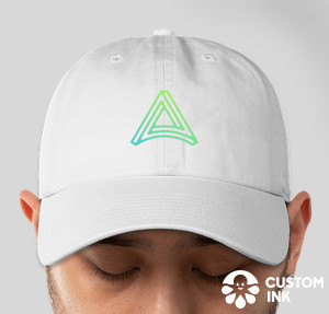 Baseball Cap White with Logo Print